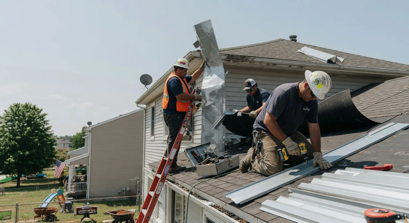 Storm Damage Metal Roof Repair in Mason City, NE